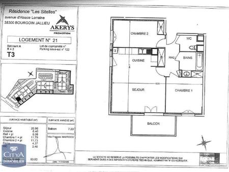 appartement 3 pièces  63.83m² ges01980021-221
