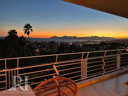 sublime appartement 3p large terrasse vue mer panoramique /cannes basse californie