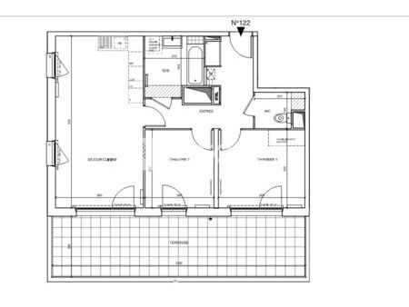 appartement 3 pièces  64m² 25011