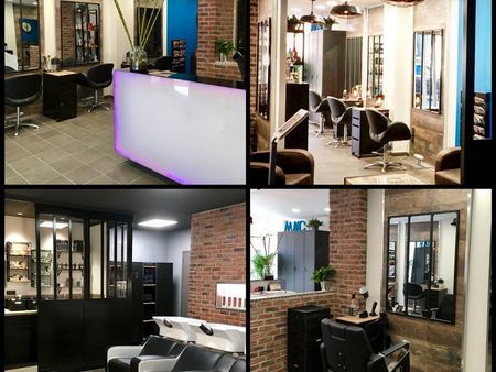 salon de coiffure 110 m2 moderne déco industrielle