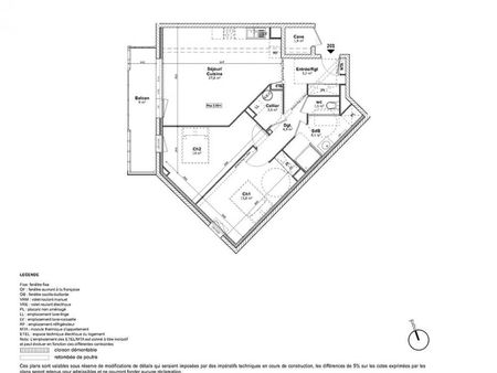appartement 3 pièces 75 m²