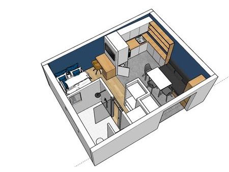 studio meublé 30m² avec terrasse de 15m² bouc-bel-air