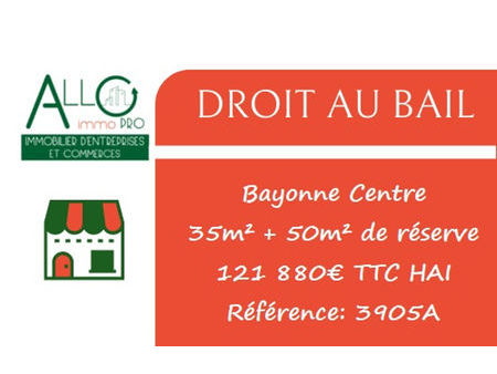 vente commerce 35 m² bayonne (64100)