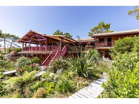 lacanau-océan  plage sud. villa en bois d'environ 320 m2 sur jardin tropical de 900 m2  co