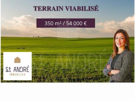 parcelle de terrain à bâtir viabilisée de 350 m²