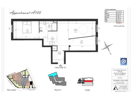 vente appartement 3 pièces 53 m² clamart (92140)