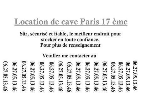 location de cave paris 17