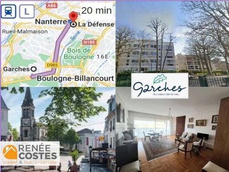 vente en nue propriété - f90 ans - garches (92380)