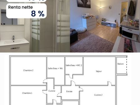 bel appartement loue ideal investisseur a 40km paris rentabilité 10%