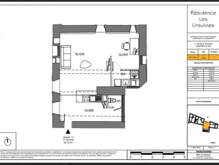 appartement t1 (lot 11) - 50 m² - langres (52)