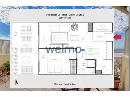 appartement - 2 pièces - 37 m² - vieux-boucau-les-bains 40480