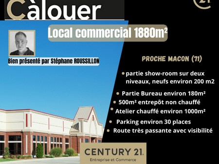 location de local commercial de 1 880 m² à mâcon - 71000