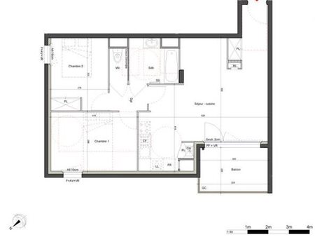 vente appartement 3 pièces 61.59 m²
