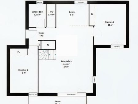 appartement duplex 5 pièces 92 m²