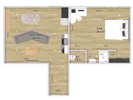 appartement t2 de 51 m2