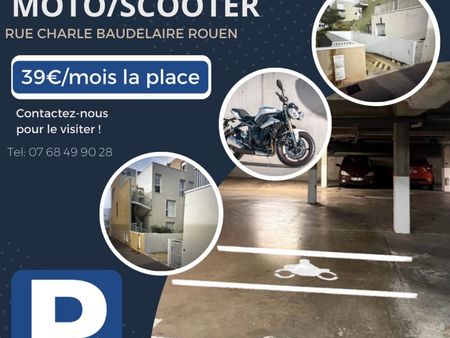 location place parking moto couvert/sécurisé