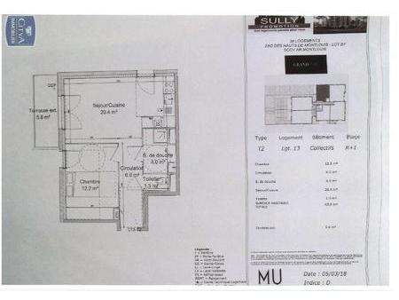 location appartement montlouis-sur-loire (37270) 2 pièces 43.9m²  587€