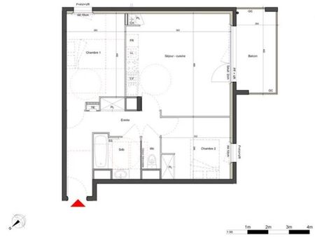 vente appartement 3 pièces 61.19 m²