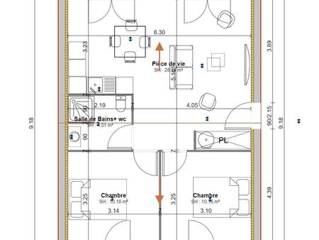 vente maison à la roche-sur-yon la vergne (85000) : à vendre / 52m² la roche-sur-yon la ve