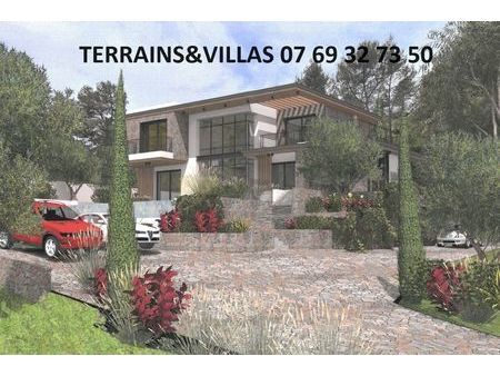 biot residentiel villa avec projet extension sur tres belle parcelle au calme de 2063 m2