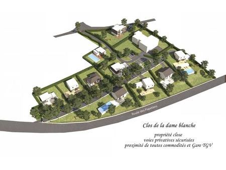 vente terrain 653 m² geneuille (25870)