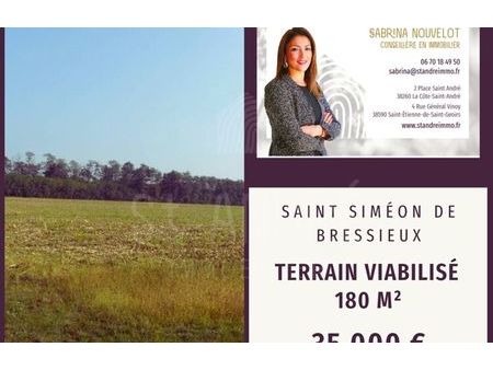 vente terrain 181 m² saint-siméon-de-bressieux (38870)