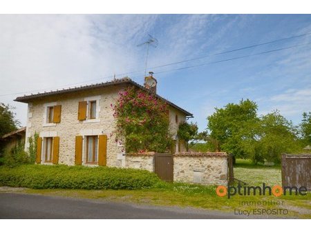 belle maison en pierre avec jardin