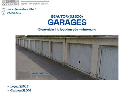 garage fermé dans un ensemble de garages