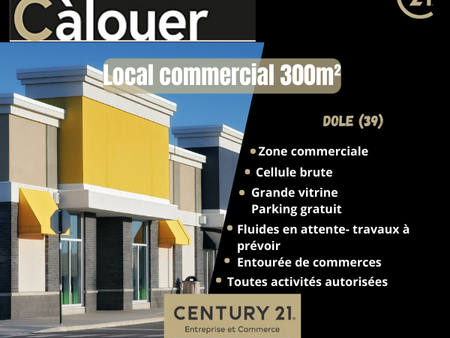 location de local commercial de 300 m² à dole - 39100
