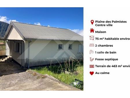 vente maison 3 pièces 75 m² la plaine-des-palmistes (97431)
