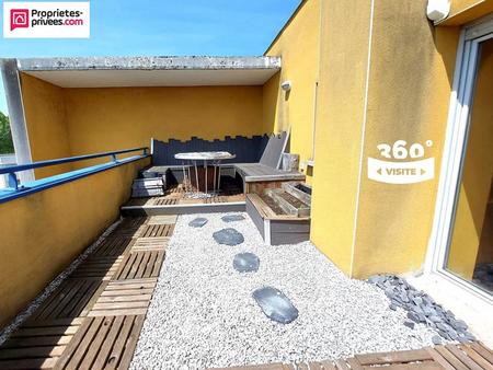 agen appartement t4 91 m² -dernier etage - terrasse - garage