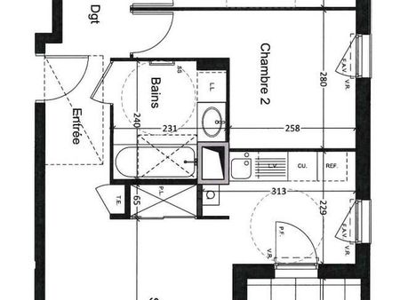 appartement f3 à louer - 3 pièces - 60 43 m2 - pont de cheruy - 38 - rhone-alpes