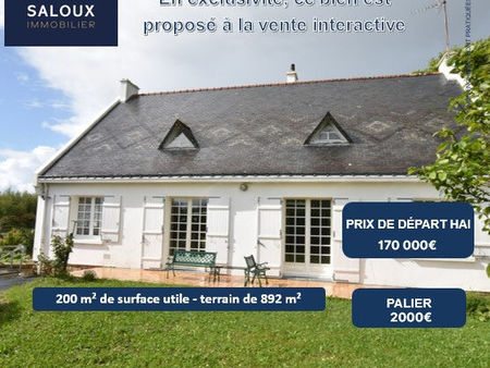 muzillac - maison de 120 m² proposé à la vente interactive