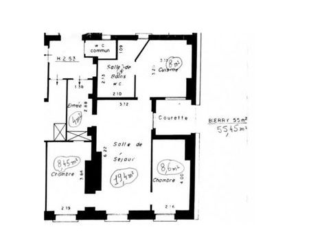 appartement 3 pièces 55 m2 - paris 10