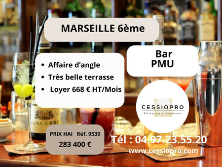 bar pmu + terrasse a marseille 6ième