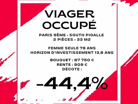 paris 9ème - viager occupé - 44 4% south pigalle