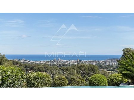 close to cannes - vallauris - panoramic sea view    06220 villa/townhouse for sale