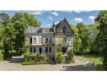 charming 19th century manor house with swimming pool and caretaker's cottage between the m