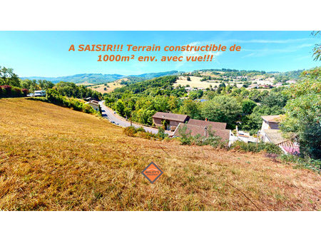 a saisir!!! terrain constructible de 1000m² avec vue!!!