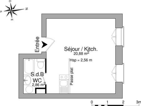 location appartement t1 à niort (79000) : à louer t1 / 24m² niort