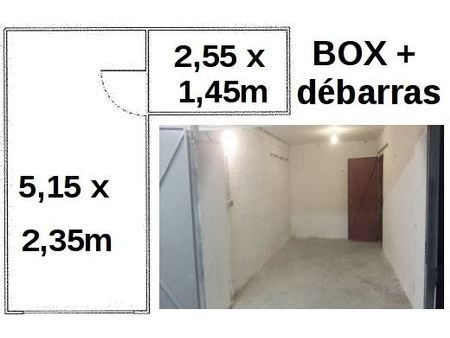 box ferme-securise :12m2 + debarras intérieur 3 7m2 au 30 rue boucry 75018 (proche porte c