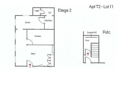 cœur de chambéry t2 de 48.44 m² au 2e étages