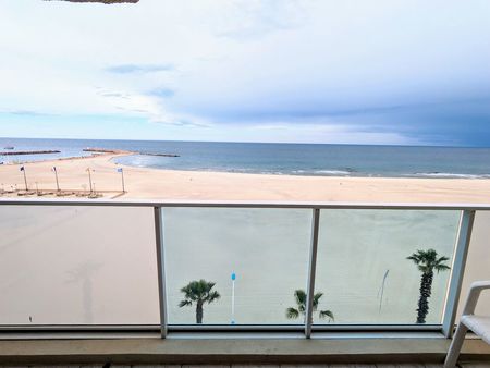 appartement t3 vue mer avec terrasse et parking - canet plage
