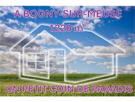 terrain de 1 220 m² à bogny-sur-meuse