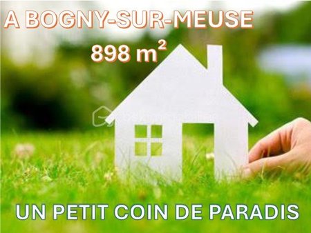 terrain de 898 m² à bogny-sur-meuse