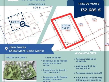 the element - lot 8 - n° m - terrain nu constructible