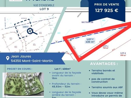 the element - lot 9 - n° f - terrain nu constructible