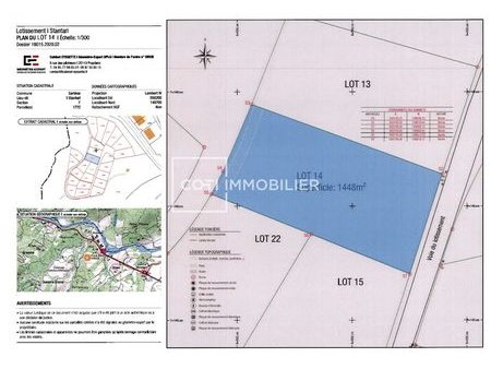 vente terrain 1448 m²