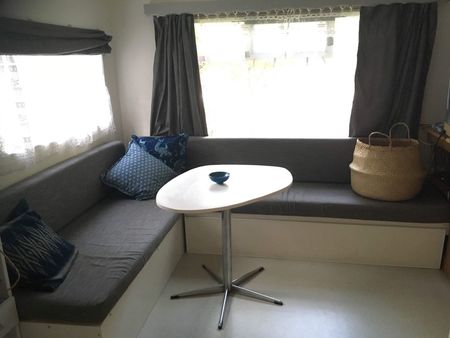 terrain de 262m² avec mobil-home et caravane au domaine du pin de la lègue