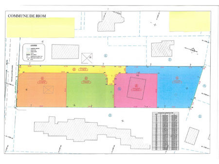 à acheter à riom : terrain à bâtir quartier calme